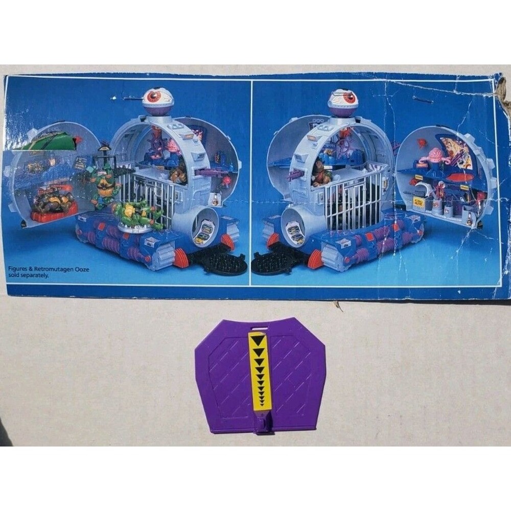 Vintage 1990 TMNT Technodrome Purple Firing Platform original part